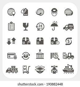 Logistic and Shipping icons set