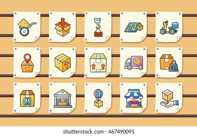 Logistic and shipping icons set,eps10