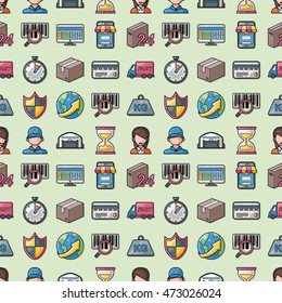 Logistic and shipping icons set,eps10