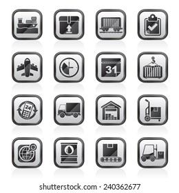 Logistic and Shipping icons - vector icon set