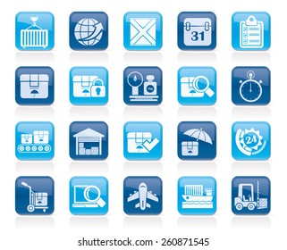 Logistic and Shipping icons - vector icon set