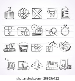 Logistic and Shipping icons - vector icon set