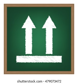 Logistic sign of arrows. Flat style black icon on white.