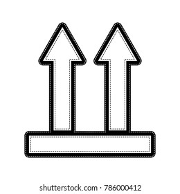 Logistic sign of arrows. Vector. Flat style black icon on white.