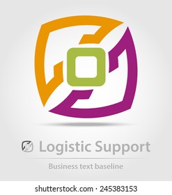 Logistic support business icon for creative design work