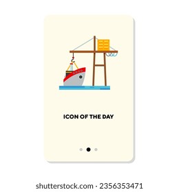 Logistic system icon. Shipment, loading isolated vector sign. Delivery and transportation concept. Vector illustration symbol elements for web design and apps