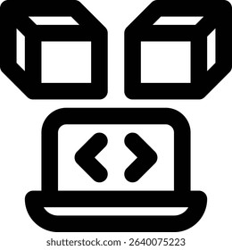 Logistic System, Logistics, Inventory Outline Icon