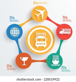 Logistic and transport design,clean vector