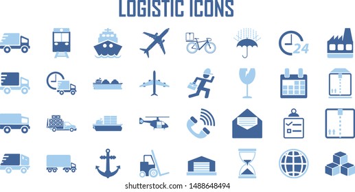 Logistic transport Shipping icon vector. 