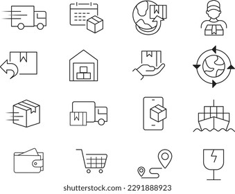 logistic transport traffic shipping delivery cargo icon 