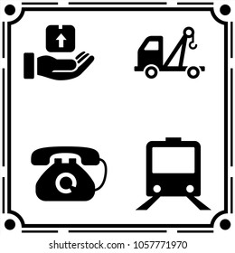 logistic transportation icon vector set