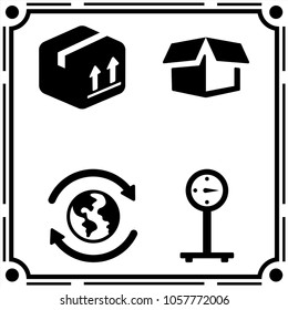 logistic transportation icon vector set