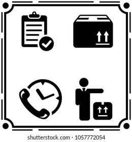 logistic transportation icon vector set