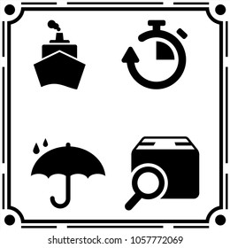 logistic transportation icon vector set