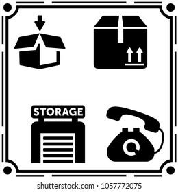 logistic transportation icon vector set