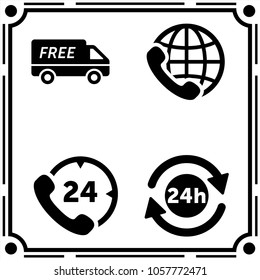 logistic transportation icon vector set