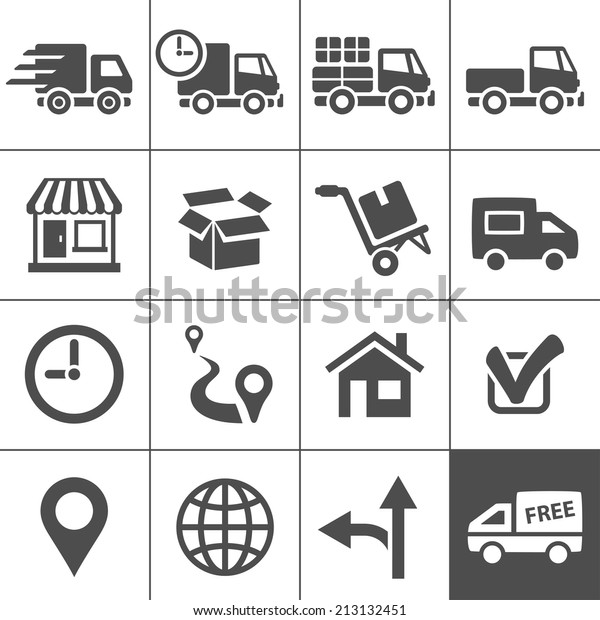 Logistic\
and transportation icons. Vector\
illustration