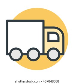 Logistic Truck Colored Vector Icon