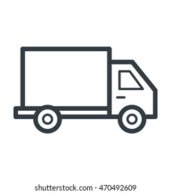 Logistic Truck Colored Vector Icon 