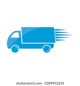 logistic truck fast delivery logo vector icon illustration design 