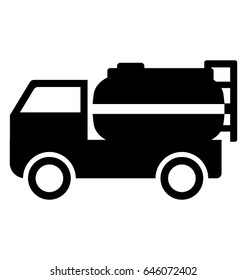 Logistic Truck Glyph Vector Icon