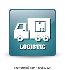Logistic and truck icon design