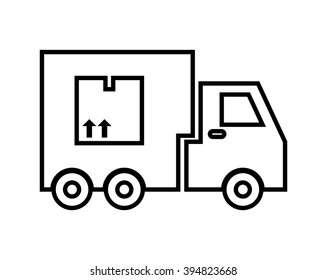 Logistic and truck icon design