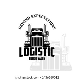 Logistic truck sales logo vector