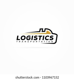 Logistic Truck Transport Logo