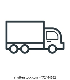 Logistic Truck Vector Icon 