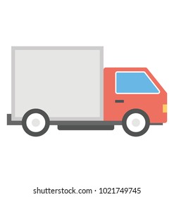 
Logistic truck vector icon in flat design 
