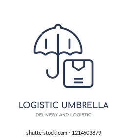 Logistic Umbrella icon. Logistic Umbrella linear symbol design from Delivery and logistic collection.