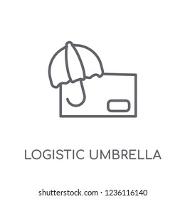 Logistic Umbrella linear icon. Modern outline Logistic Umbrella logo concept on white background from Delivery and logistics collection. Suitable for use on web apps, mobile apps and print media.