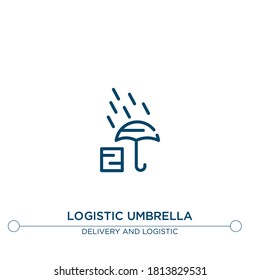logistic umbrella outline vector icon. simple element illustration. logistic umbrella outline icon from editable delivery concept. can be used for web and mobile
