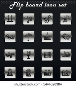 logistic vector flip mechanical icons for user interface design