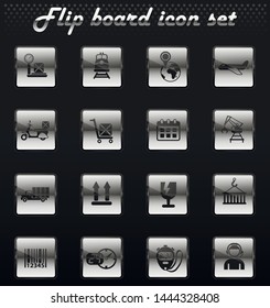 logistic vector flip mechanical icons for user interface design
