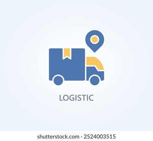 Vector Logístico, Icono O Logotipo Ilustración De Símbolo De Signo