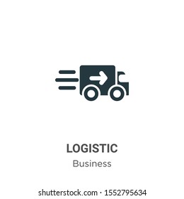 Logistic vector icon on white background. Flat vector logistic icon symbol sign from modern business collection for mobile concept and web apps design.