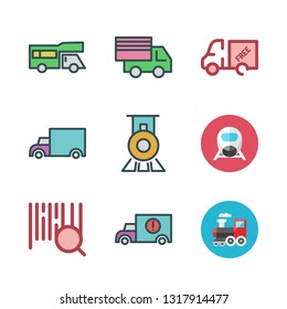 logistic vector icon set