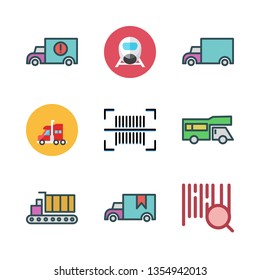 logistic vector icon set