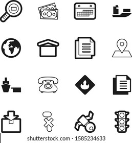 logistic vector icon set such as: lamp, space, no, agenda, call, fast, pointer, global, logo, tracking, stoplight, currency, money, hot, transmission, style, local, emblem, point, home, shipment