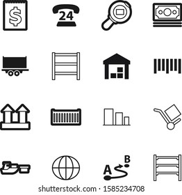 logistic vector icon set such as: distribution, back, motion, interface, car, pin, round, day, receipt, earth, geography, assistance, scanner, stock, advantages, fast, glass, internet, journey, find