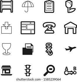 logistic vector icon set such as: interior, arrow, metal, import, list, communication, color, danger, industry, protection, umbrella, alcohol, fly, house, magnifying, regulation, assistance, hook
