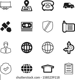 logistic vector icon set such as: money, geography, science, route, two, salary, dollar, building, ecology, dish, schedule, customer, clipboard, international, task, payment, man, account, human