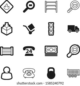 logistic vector icon set such as: desk, emblem, semaphore, ton, goods, hot, shop, traffic, tax, yellow, kg, wheelbarrow, stack, simple, supermarket, highway, drop, automobile, communication, strength