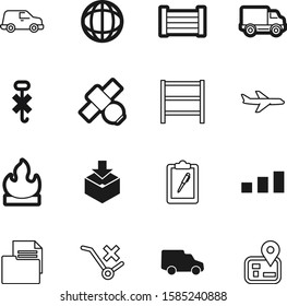 logistic vector icon set such as: emblem, no, danger, keep, sorting, shelve, fire, direction, priority, city, wood, shelf, gps, moving, storage, cartography, descending, website, place, light, drop
