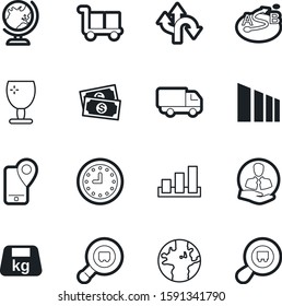 logistic vector icon set such as: hour, locator, ton, manager, template, sport, heavy, money, tracker, destination, orbit, point, paper, dollar, consumer, payment, deliver, watch, businessman, health