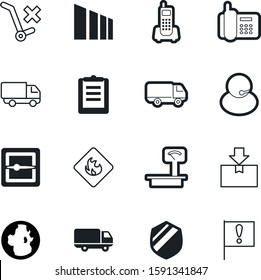 logistic vector icon set such as: ortography, hazard, damage, singer, object, operator, assistant, checkmark, categories, items, geography, center, descending, app, advise, roster, modern, down