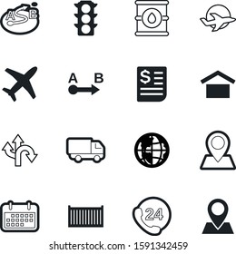 logistic vector icon set such as: hanging, van, gasoline, style, building, mobile, danger, logo, call, color, crane, safety, shipment, weight, energy, invoice, account, reminder, set, arrows, 24h