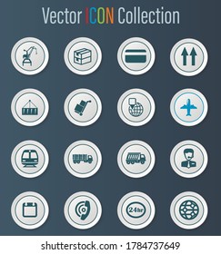 Logistic vector icons for user interface design